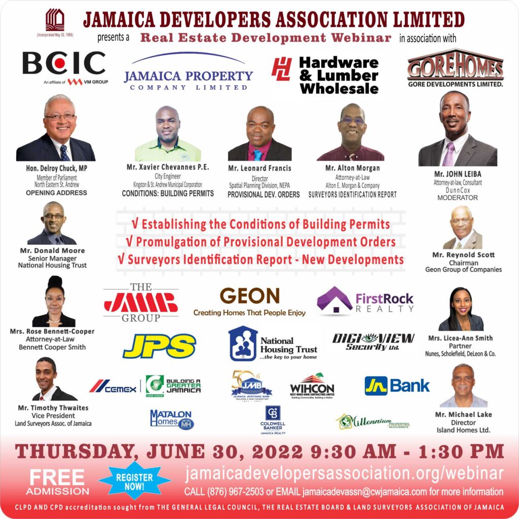 Flyer for JDA Real Estate Development Webinar June 30, 2022